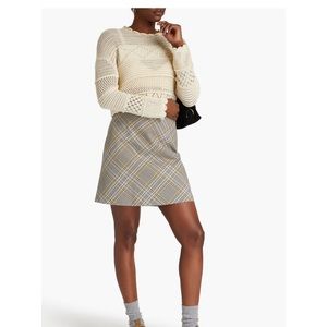 ALEXACHUNG Crochet Crop Top Size L